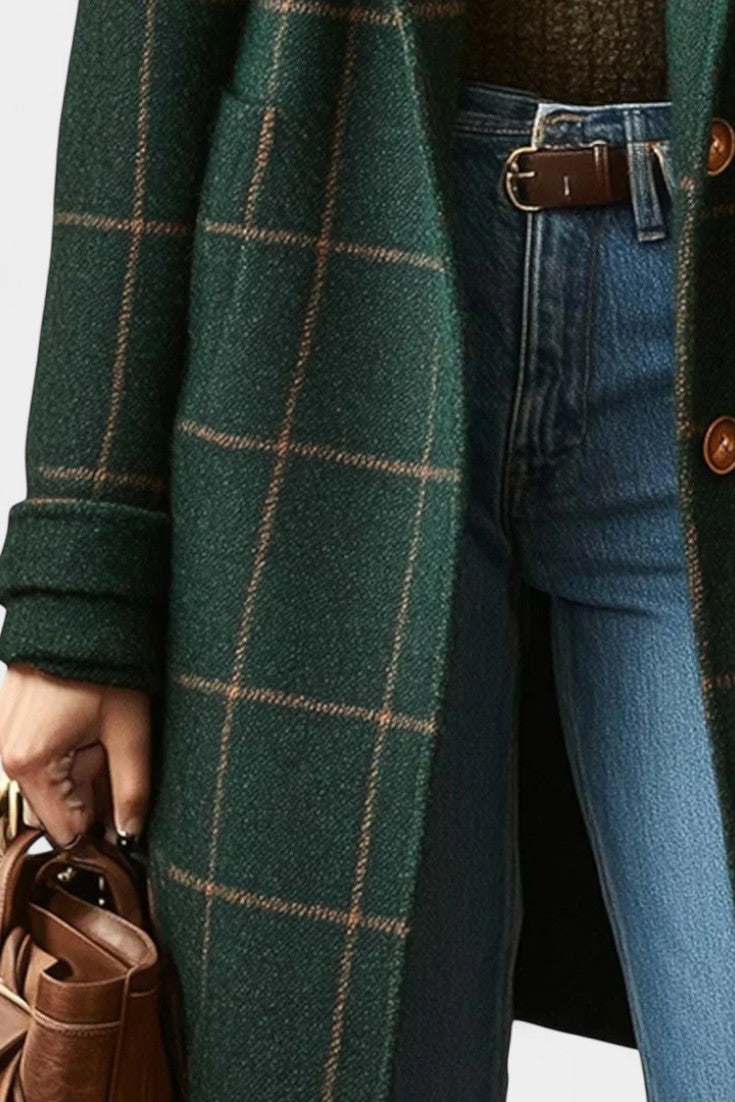 Saphira | Classic Fitted Check Coat