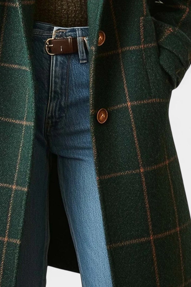 Saphira | Classic Fitted Check Coat